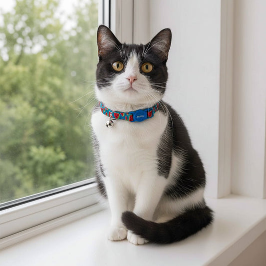 Cat Safety Collar, Watermelon Print