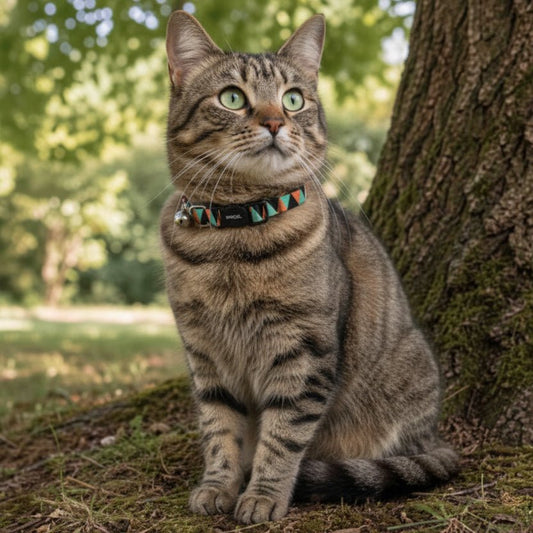 Cat Safety Collar, Geometric Print