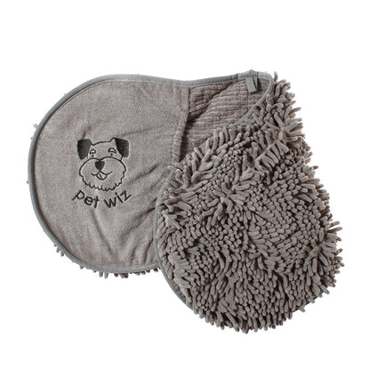 Microfibre Noodle Chenille Dog Drying Towel Gloves