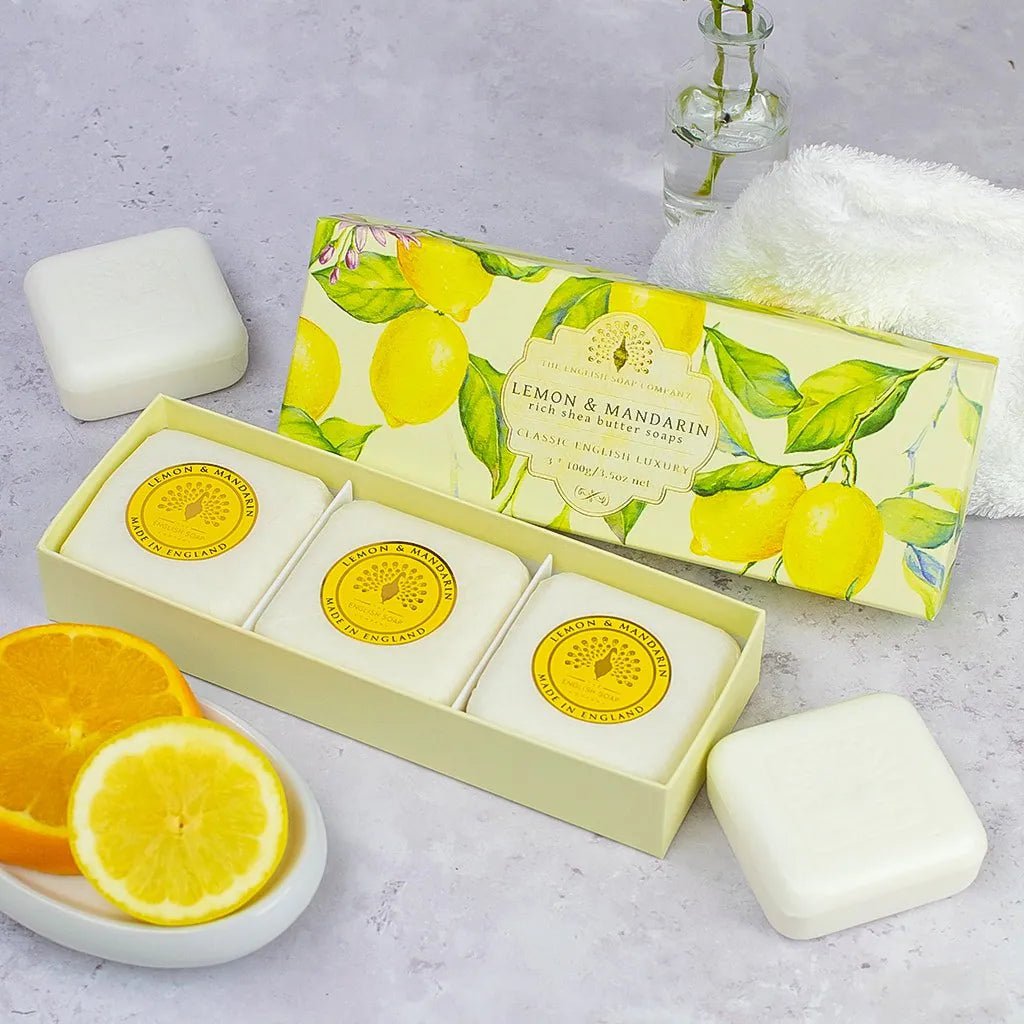 Lemon and Mandarin Triple Soap Gift Box