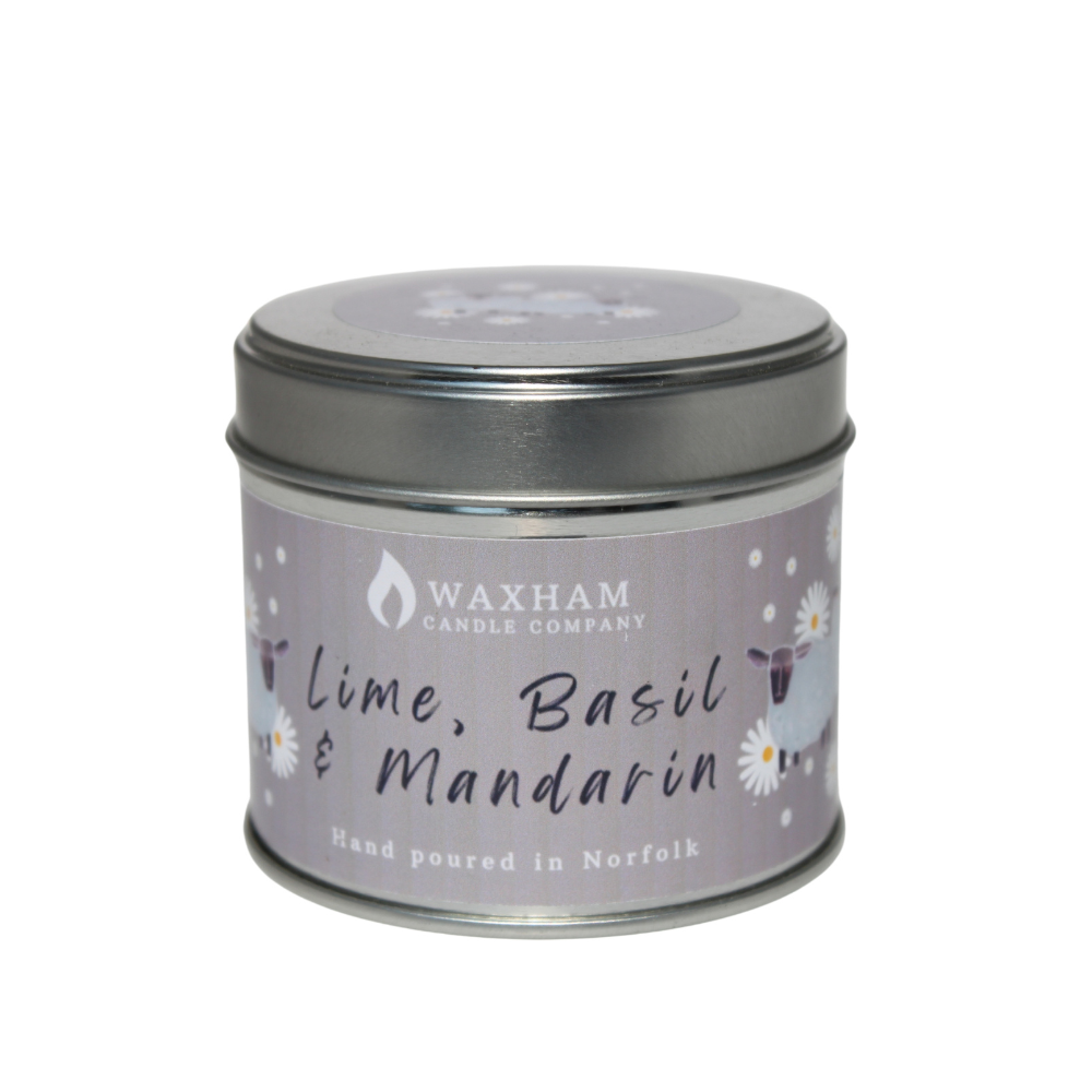 Lime, Basil & Mandarin Sheep Candle Tin by Waxham Candle Company