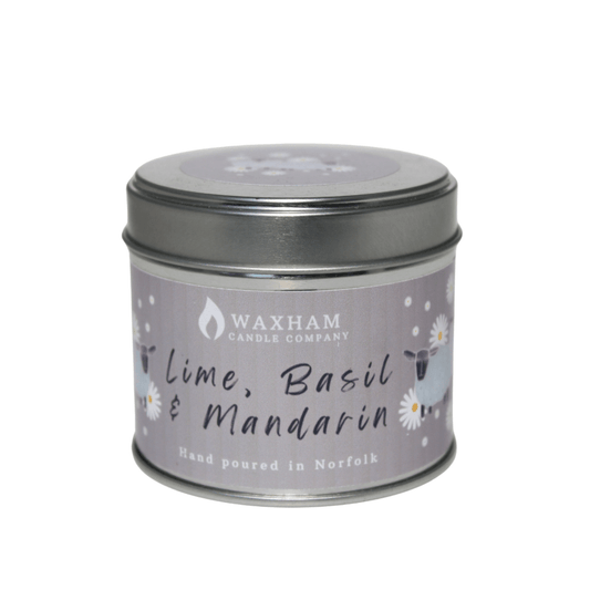 Lime, Basil & Mandarin Sheep Candle Tin by Waxham Candle Company