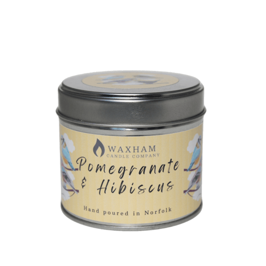 Waxham Pomegranate & Hibiscus Garden Birds Candle Tin