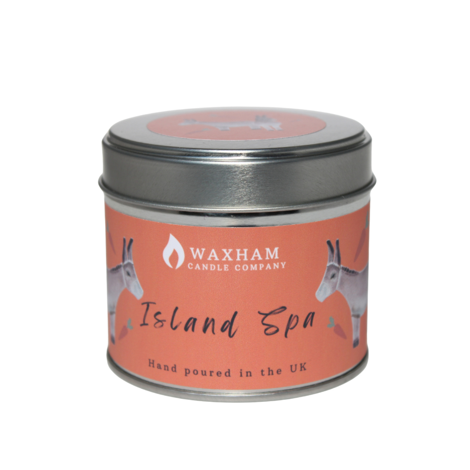 Island Spa Donkeys Candle Tin by Waxham Candle Company