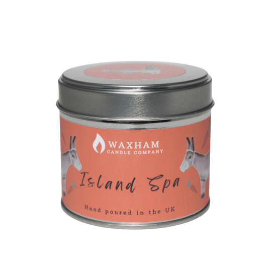 Island Spa Donkeys Candle Tin by Waxham Candle Company