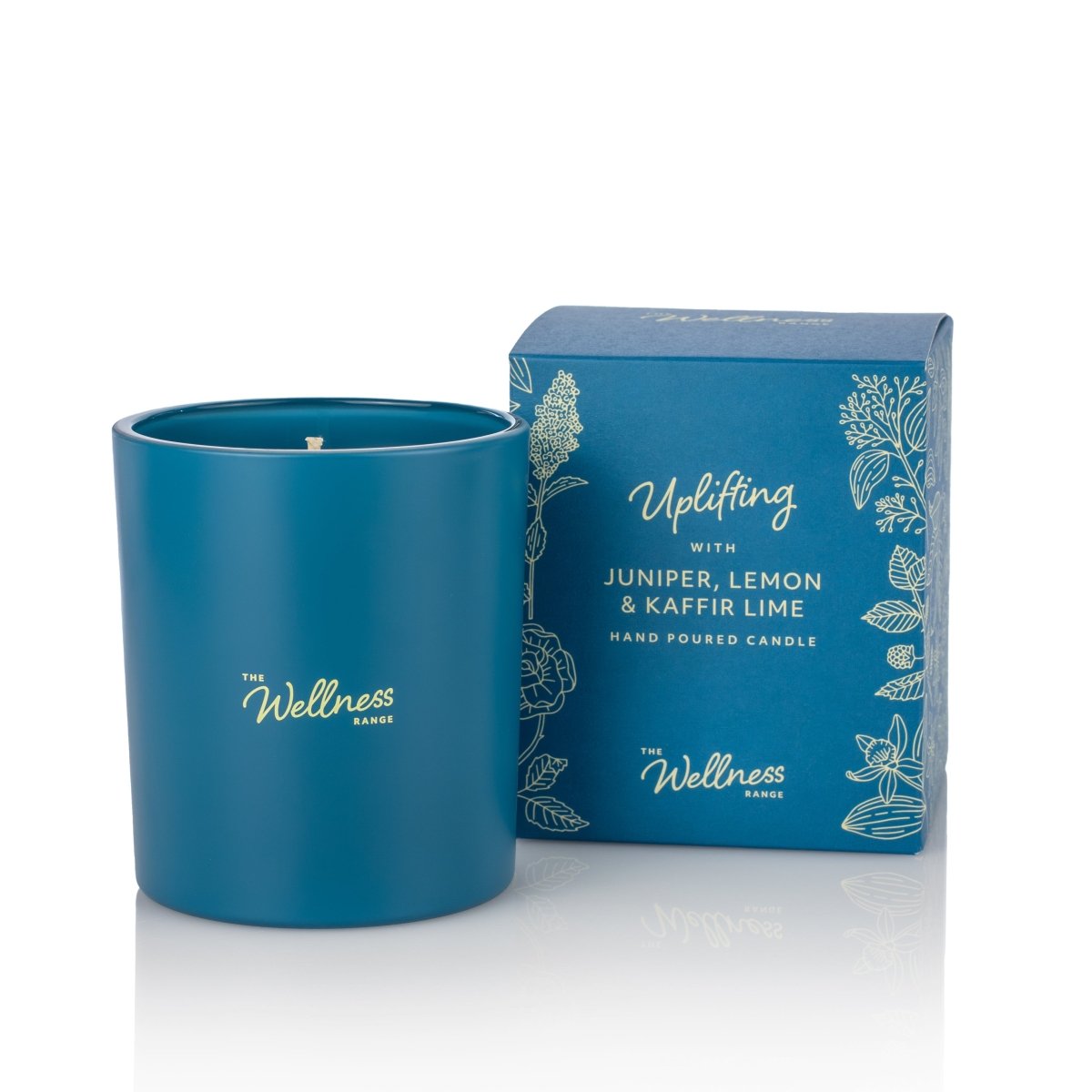 'Uplifting' Glass Candle with Juniper, lemon & Kaffir Lime