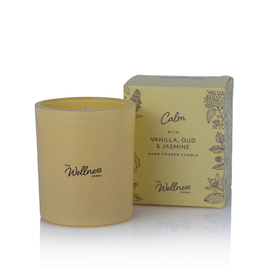 'Calm' Glass Candle with Vanilla, Oud & Jasmine