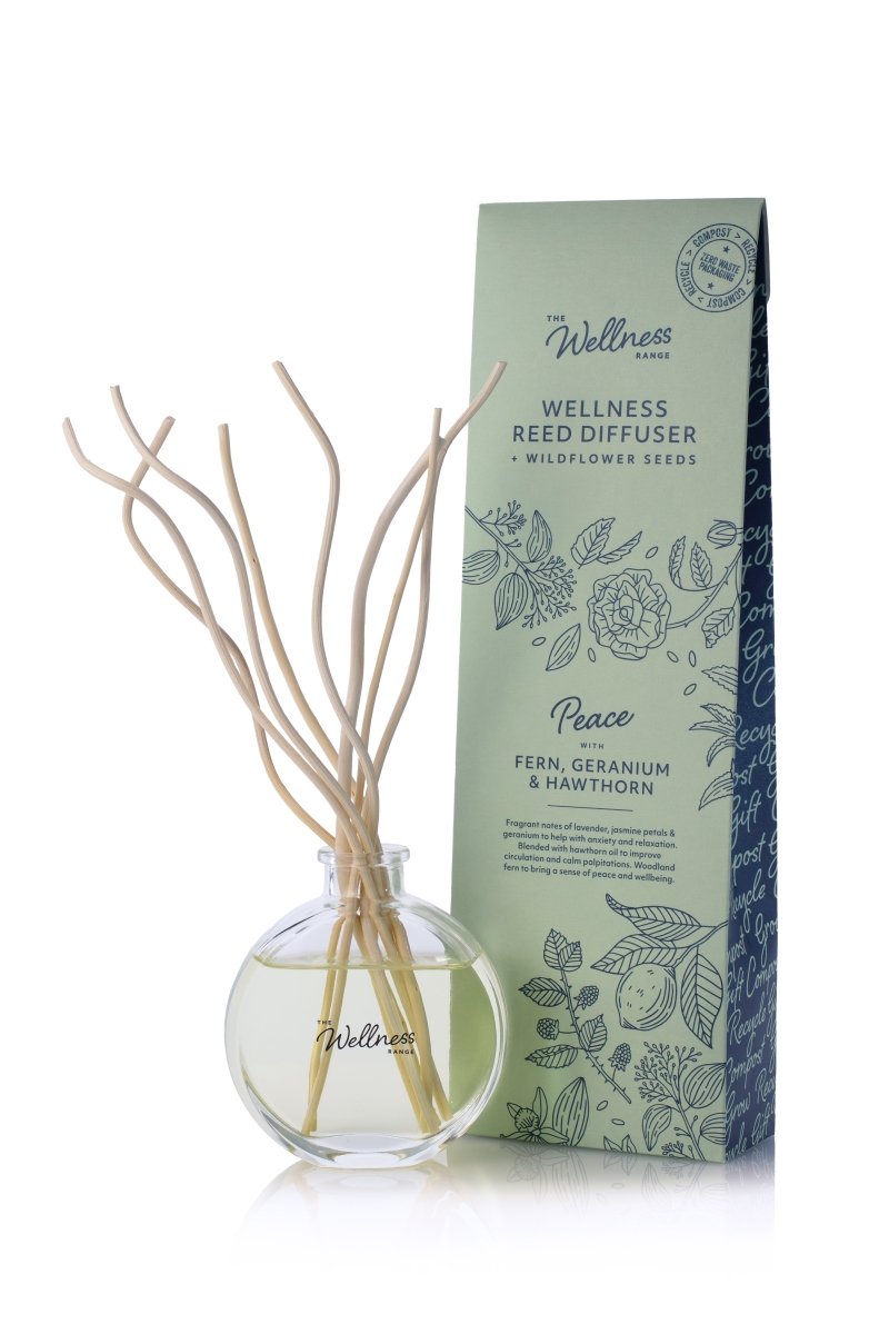 'Peace' Reed Diffuser with Fern, Geranium & Hawthorn