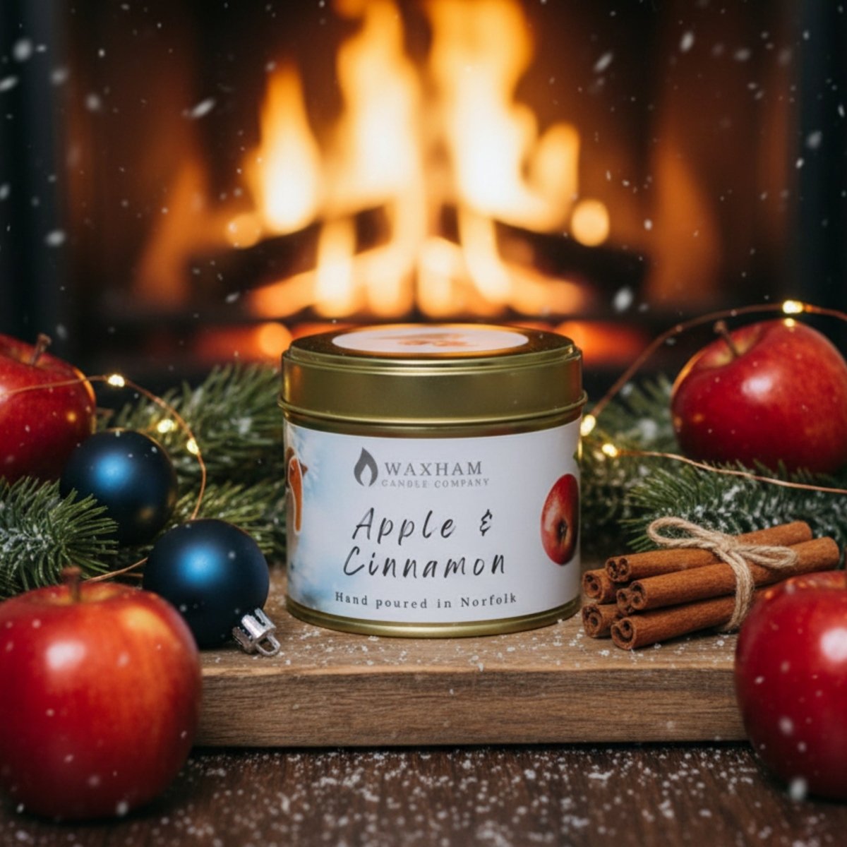 Apple & Cinnamon Candle Tin by Waxham Candle Company