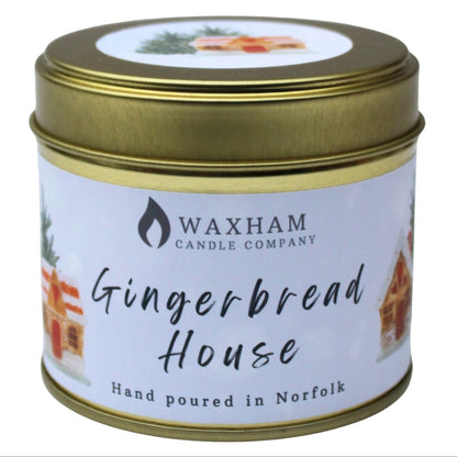 Gingerbread House Candle Tin by Waxham Candle Company