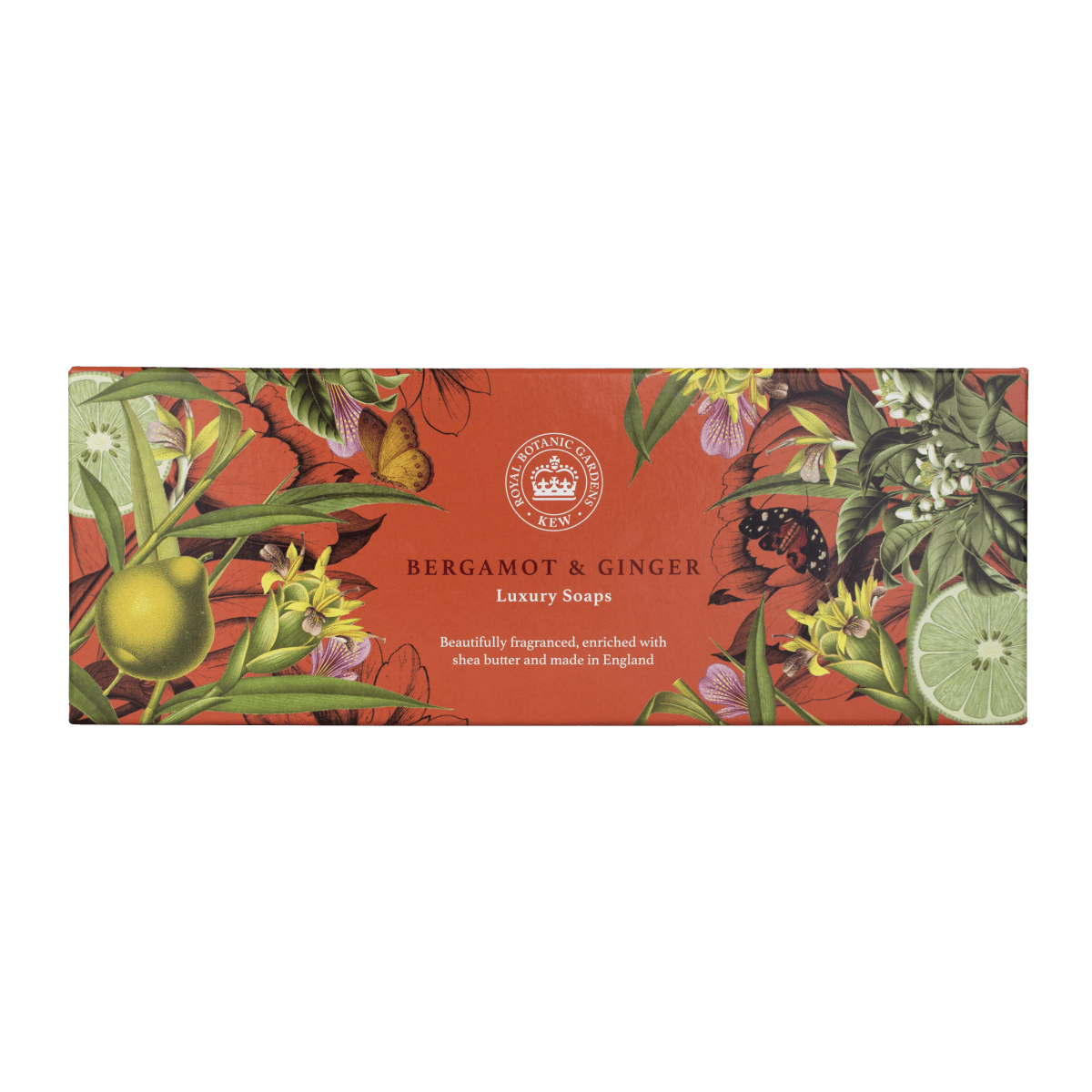 Kew Gardens Bergamot & Ginger Triple Soap Gift Box