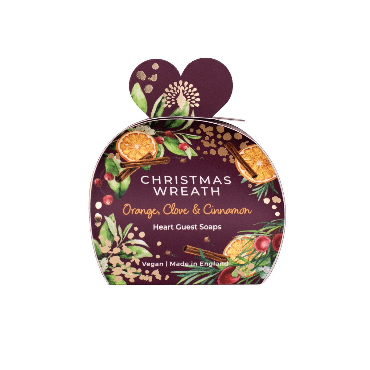 Christmas Tidings: Christmas Wreath Heart Guest Soaps 3pk