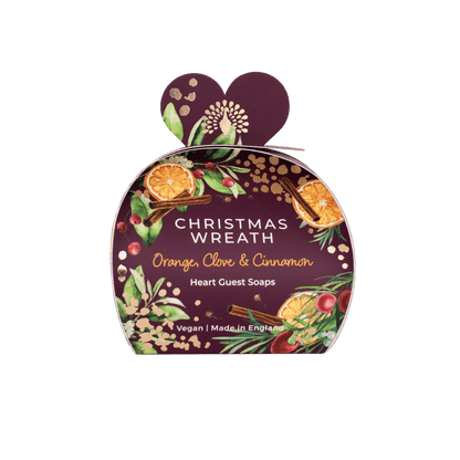 Christmas Tidings: Christmas Wreath Heart Guest Soaps 3pk
