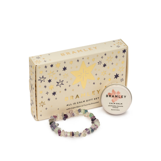Bramley 'All is Calm' Fluorite Bracelet & Calm Balm Gift Set