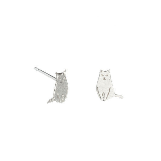 Amanda Coleman Tiny Sitting Cat Stud Earrings