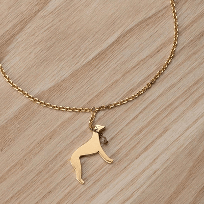 Amanda Coleman Gold Whippet on a Lead Bracelet
