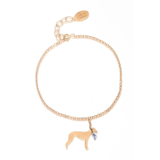 Amanda Coleman Gold Whippet on a Lead Bracelet