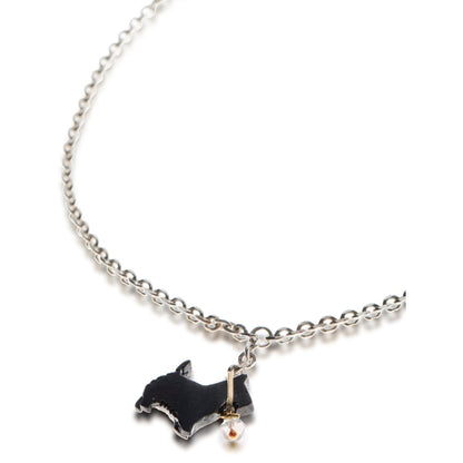 Amanda Coleman Black Scottie Dog on a Lead Bracelet