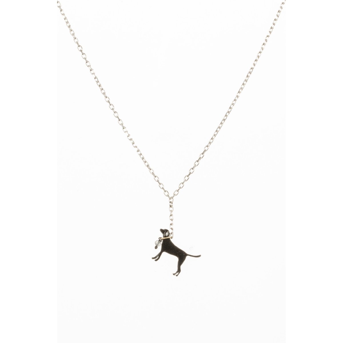 Amanda Coleman Black Labrador on a Lead Necklace