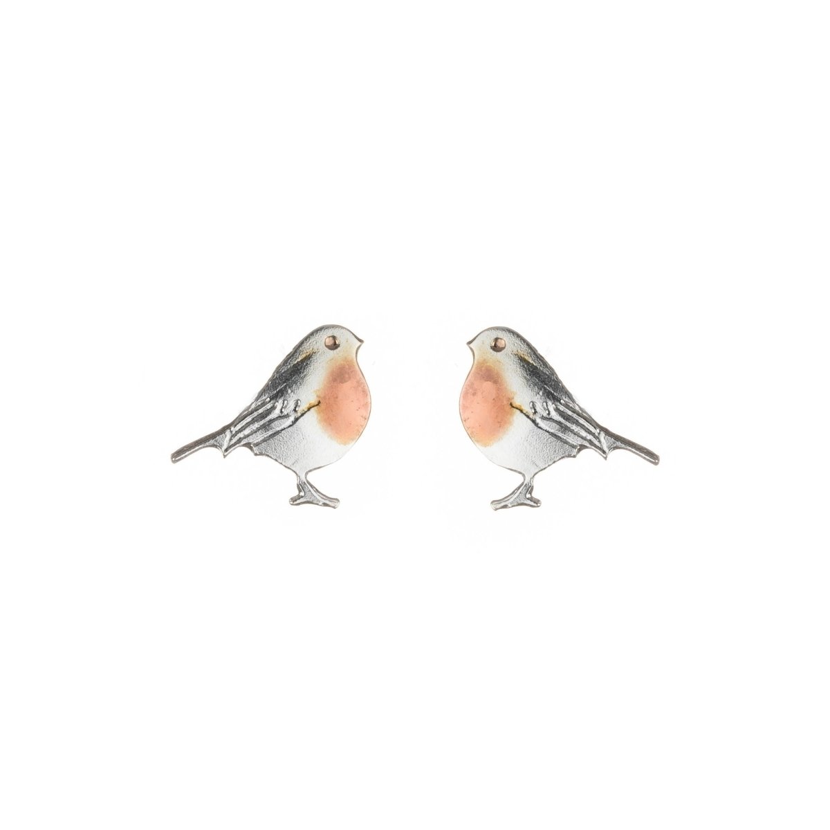 Amanda Coleman Silver Robin Stud Earrings