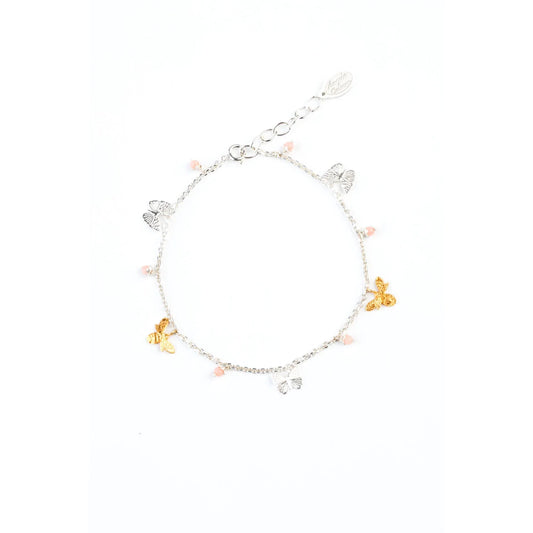 Amanda Coleman Bee, Flower & Butterfly Bracelet