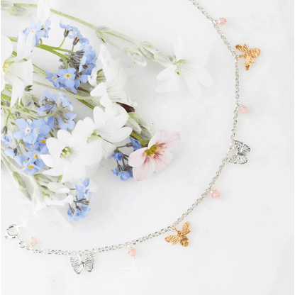 Amanda Coleman Bee, Flower & Butterfly Bracelet
