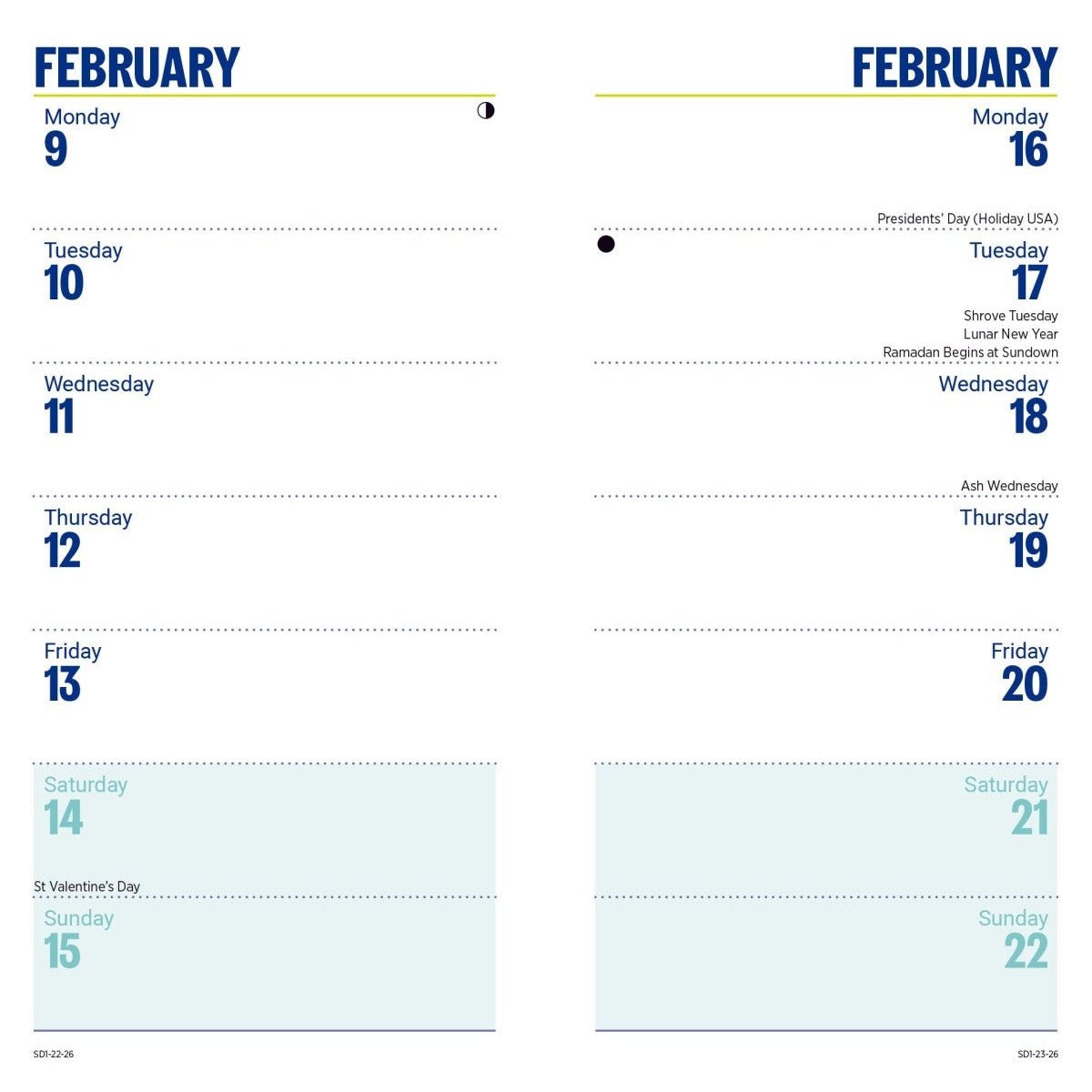 RSPCA Slim Pocket Diary 2026