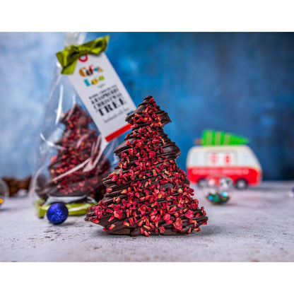 Cocoa Loco Dark Chocolate & Raspberry Christmas Tree, 150g