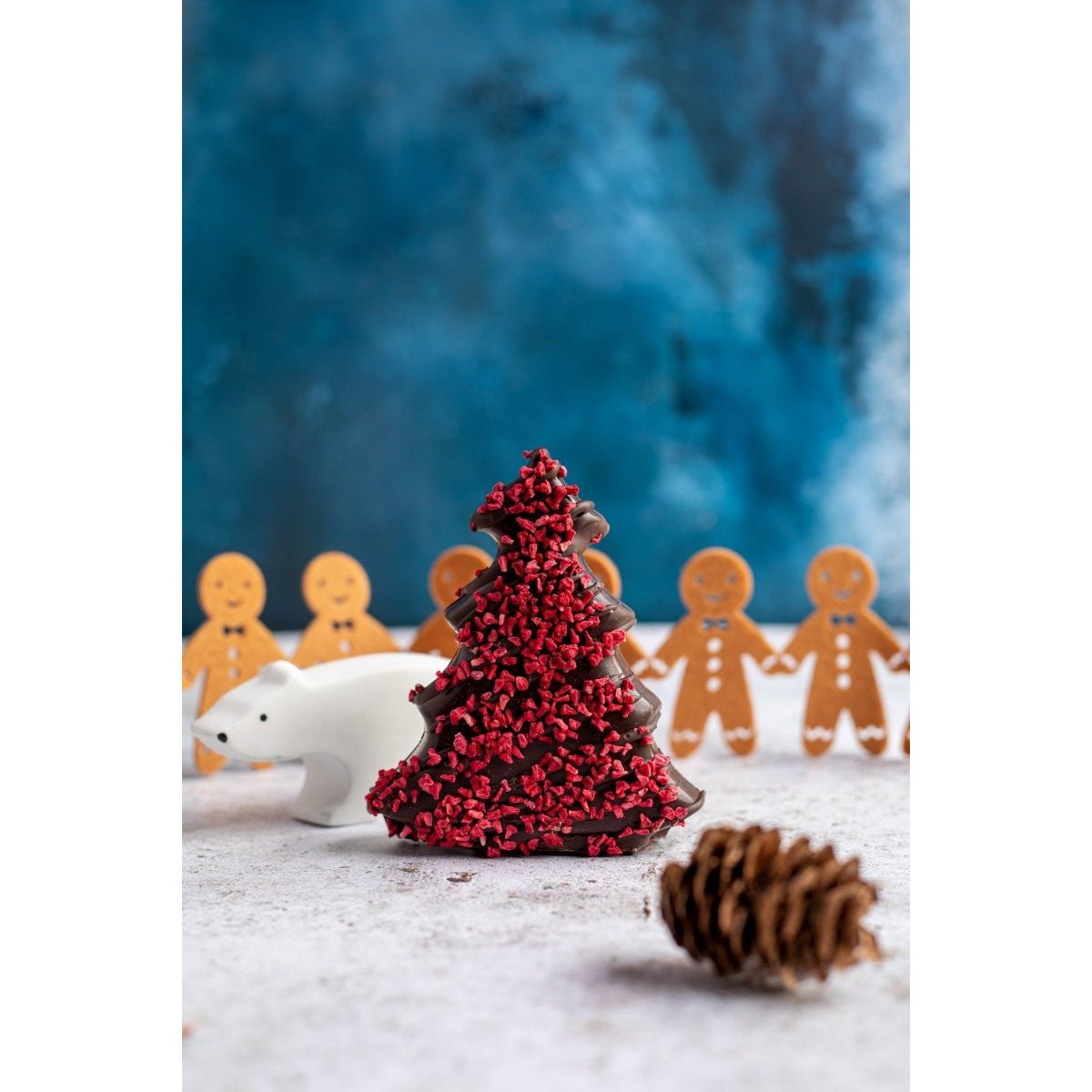 Cocoa Loco Dark Chocolate & Raspberry Christmas Tree, 150g