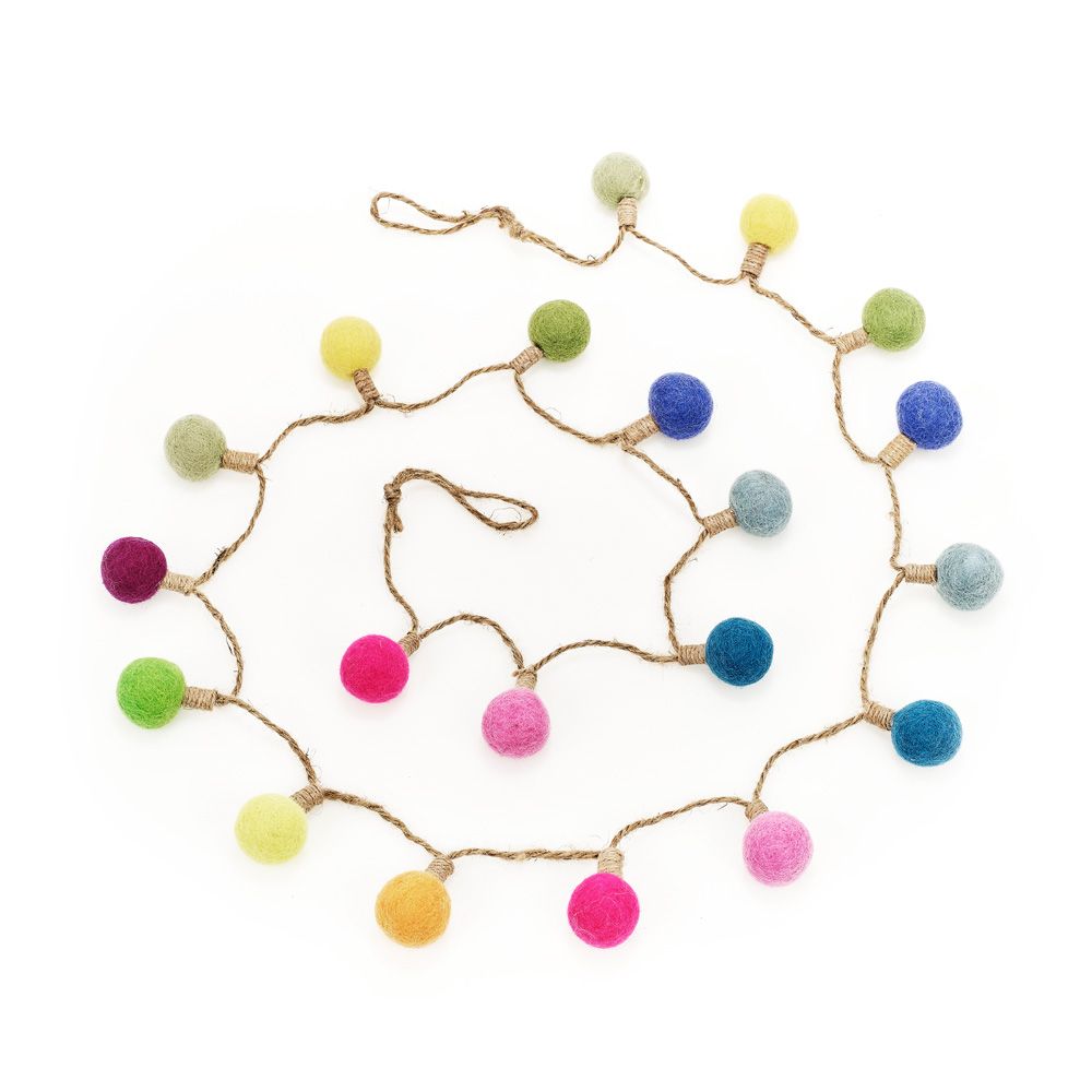 Handmade Biodegradable Felt Lightbulb Garland Home Decoration