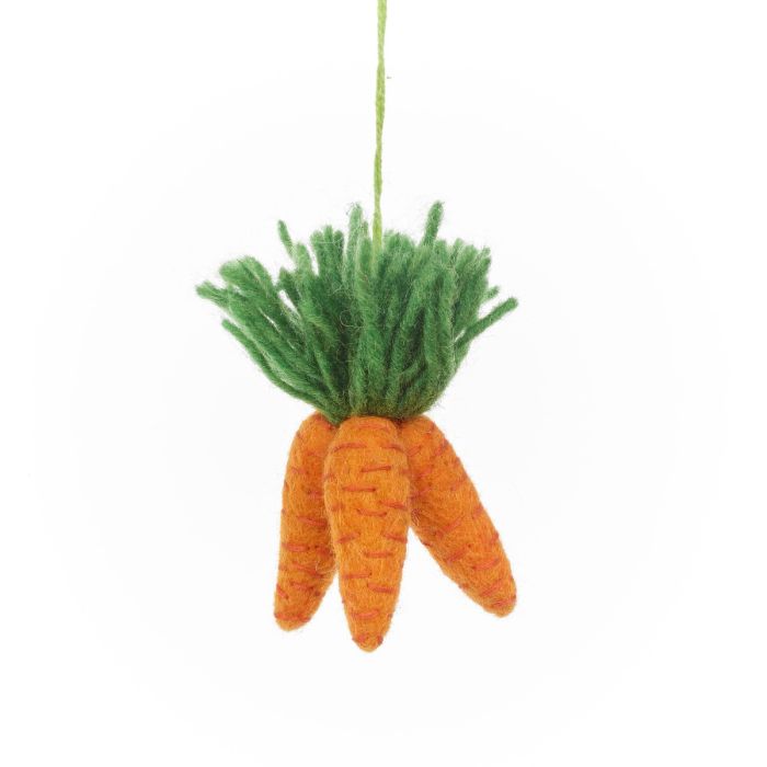 Handmade Felt Christmas Eve Essentials (Set of 4) Hanging Christmas Decorations