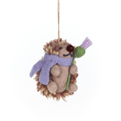 Handmade Felt Thea the Hedgehog Hanging Decoration