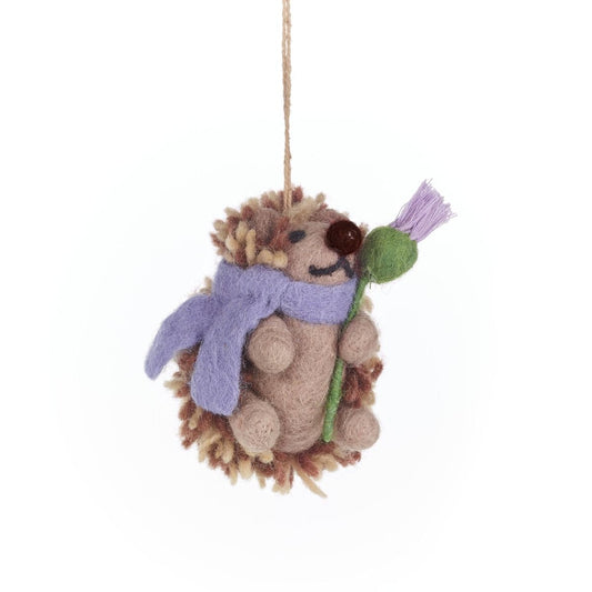 Handmade Felt Thea the Hedgehog Hanging Decoration