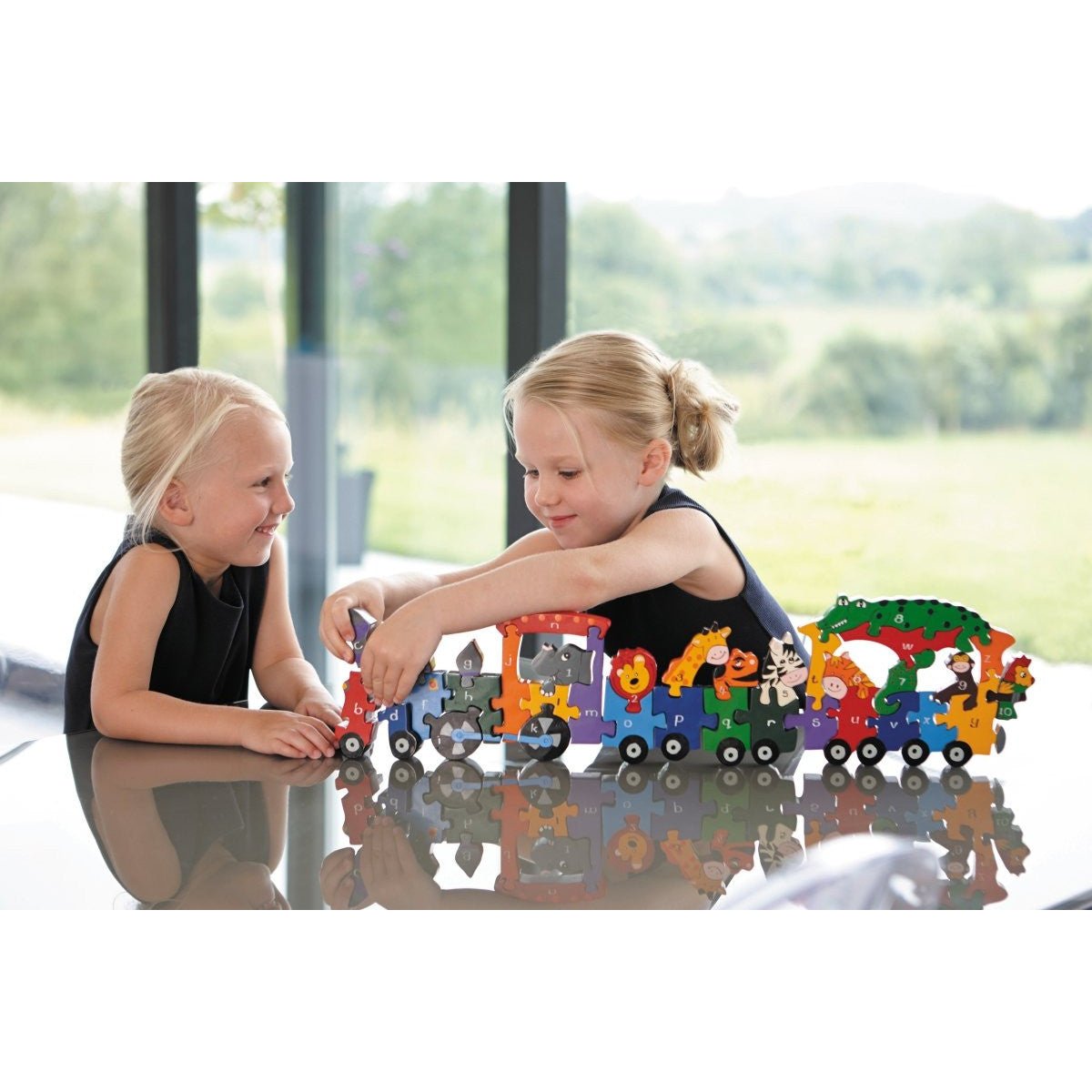 Alphabet & Number Animal Train Jigsaw Puzzle