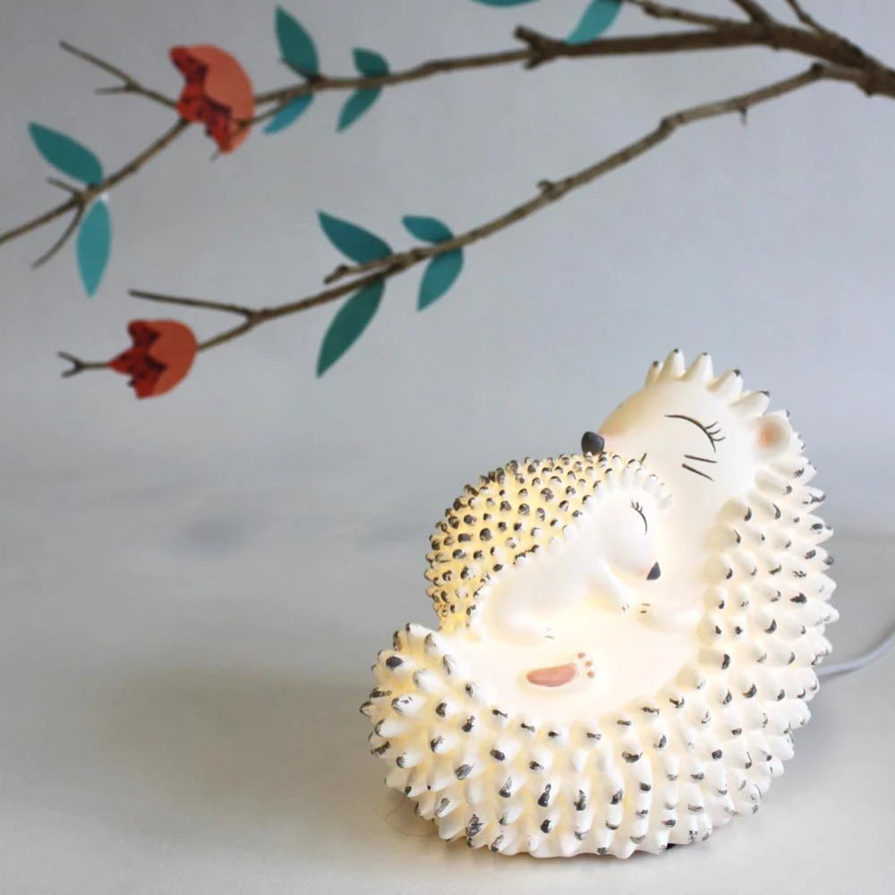 Mother and Baby Hedgehog Mini LED Light