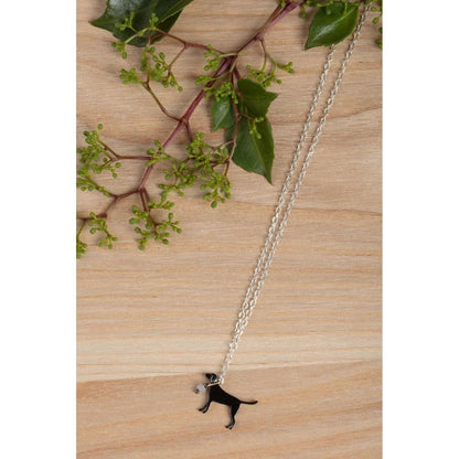 Amanda Coleman Black Labrador on a Lead Necklace