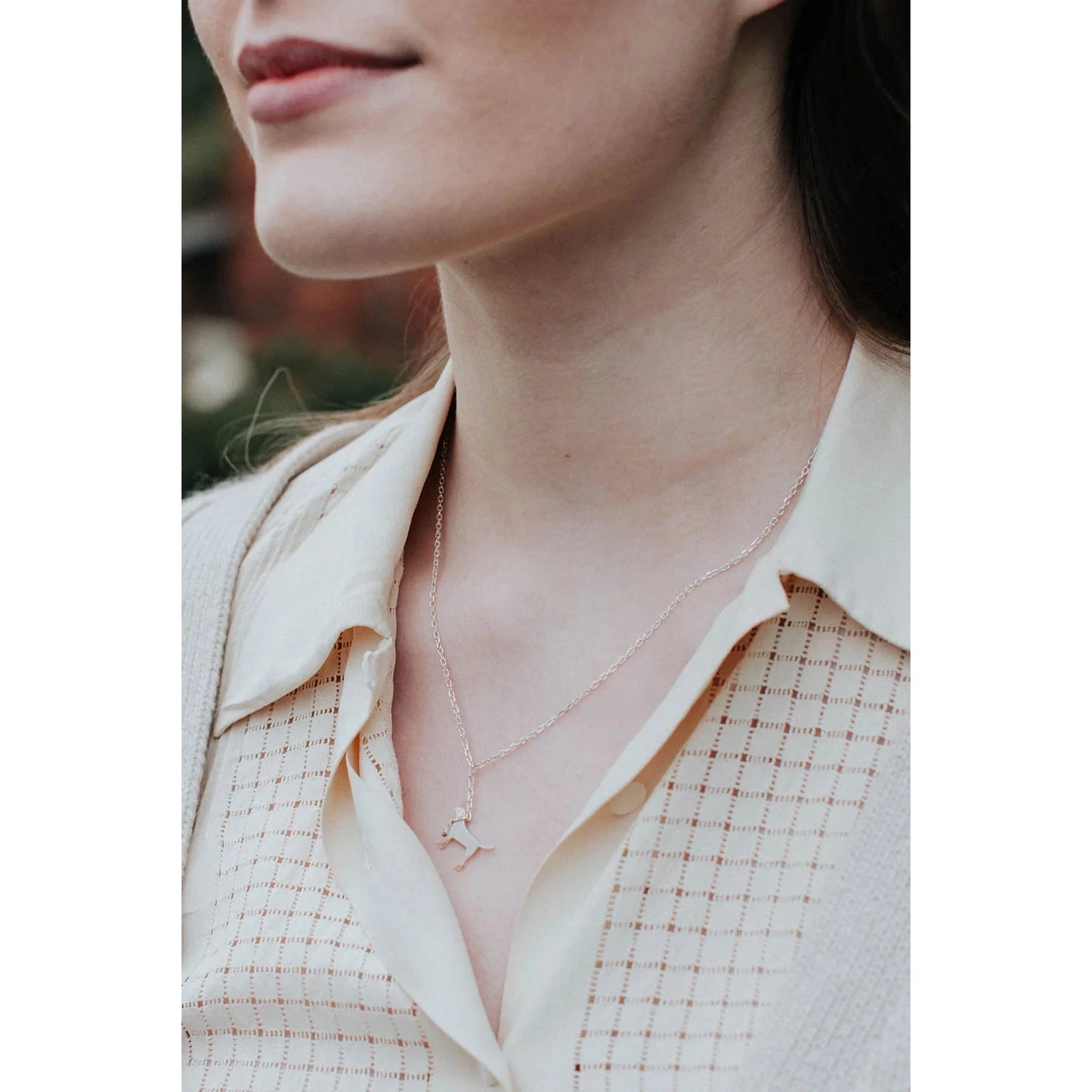 Amanda Coleman Black Labrador on a Lead Necklace