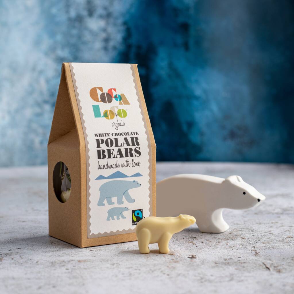Cocoa Loco White Chocolate Polar Bears 100g