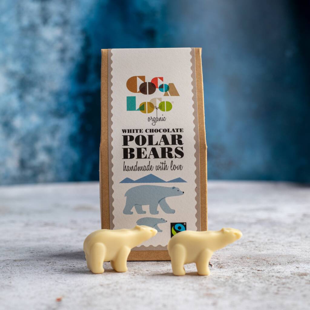 Cocoa Loco White Chocolate Polar Bears 100g