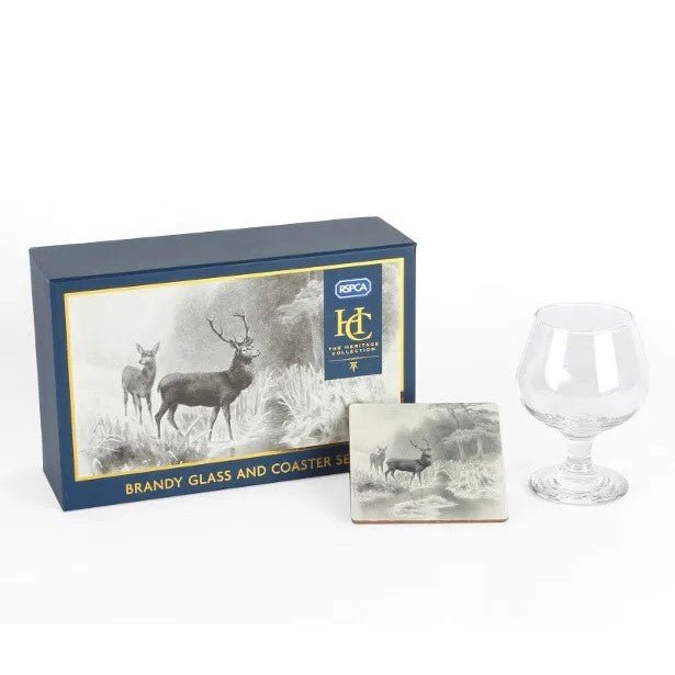 RSPCA Heritage Range, Brandy Glass & Coaster Set