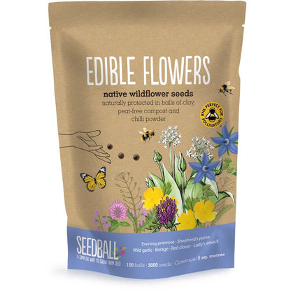 edible wildflower seeds Edible Flowers Forager's Mix Seedball Pack – RSPCA Shop