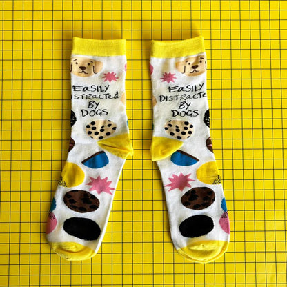 Small Talk 'Distracted By Dogs' Socks