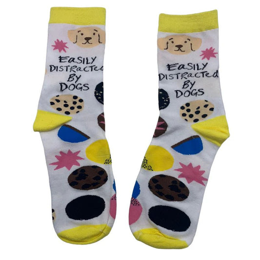 Small Talk 'Distracted By Dogs' Socks