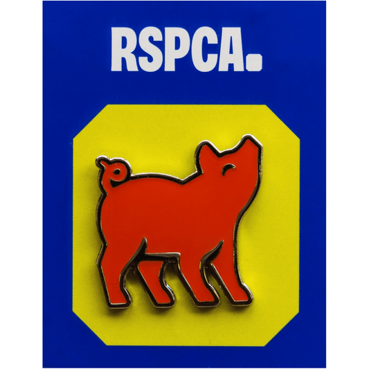 RSPCA Pig Metal Pin Badge