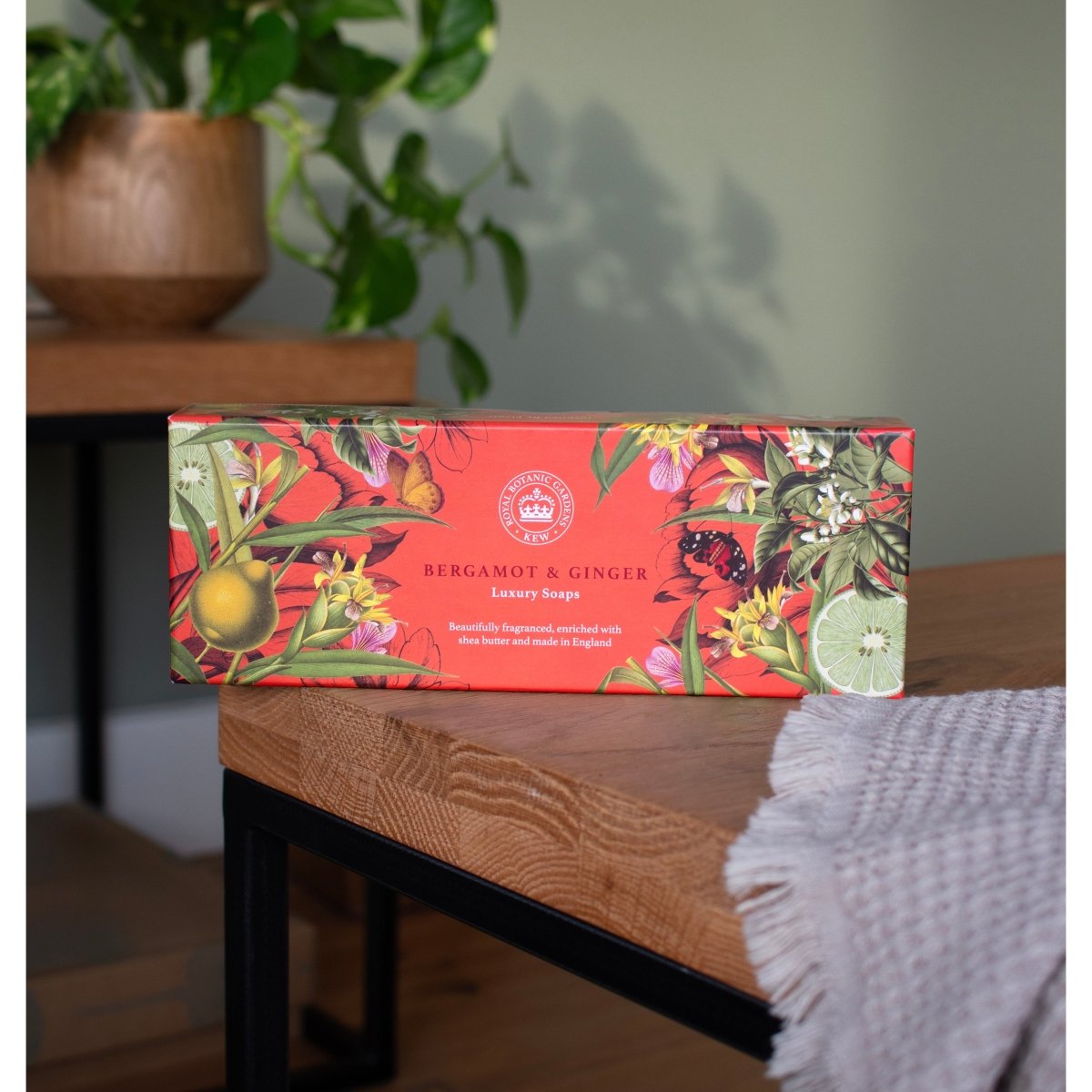 Kew Gardens Bergamot & Ginger Triple Soap Gift Box