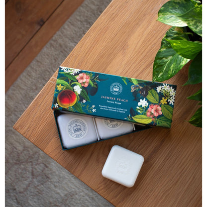 Kew Gardens Jasmine Peach Triple Soap Gift Box
