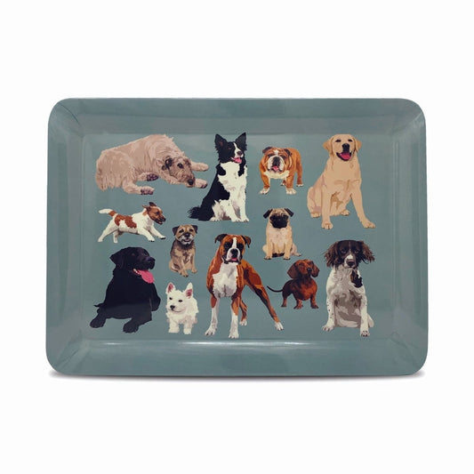 Dog Patterned Tray by Leslie Gerry