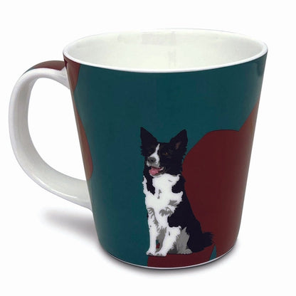Collie Dog Mug by Leslie Gerry