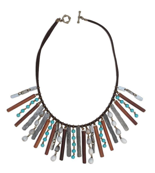 Organic Element Snare Necklace in Turquoise