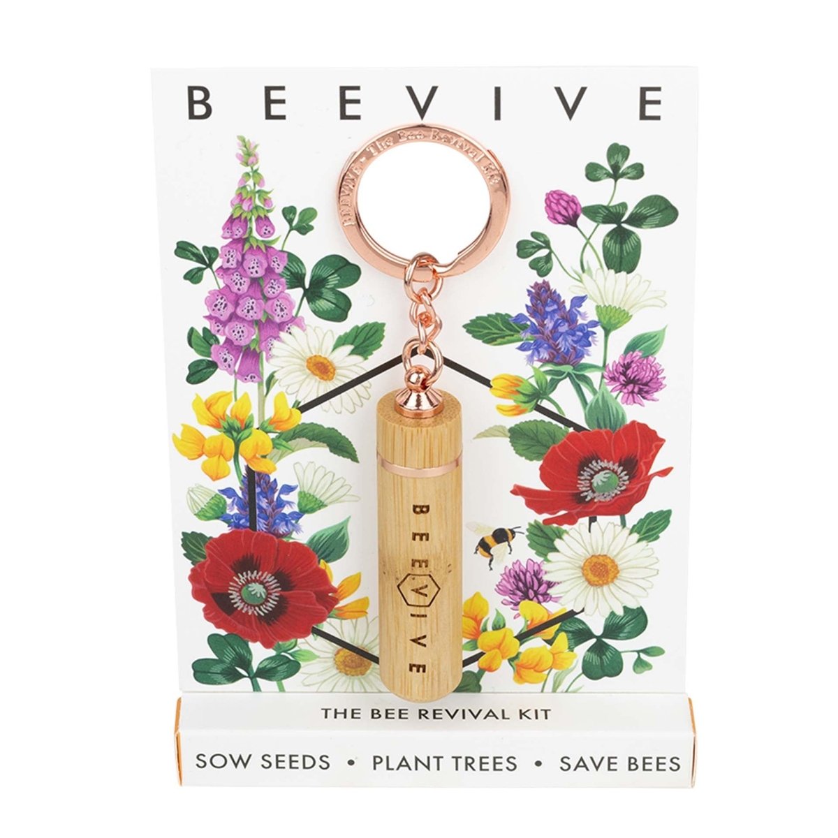 Bee Revival Keyring Kit (Bamboo/Rose)